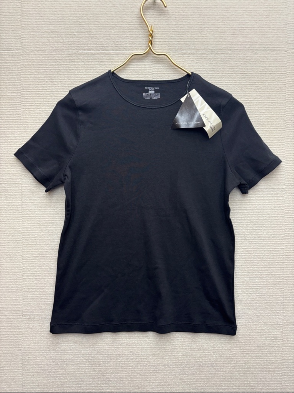 New Jones New York Sport | XS Black Short Sleeve Crewneck Tee - Picture 1 of 5